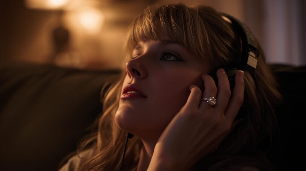 Taylor Swift Fans Are Marriage Material, Study Finds swiftie fan listening to nostalgic music